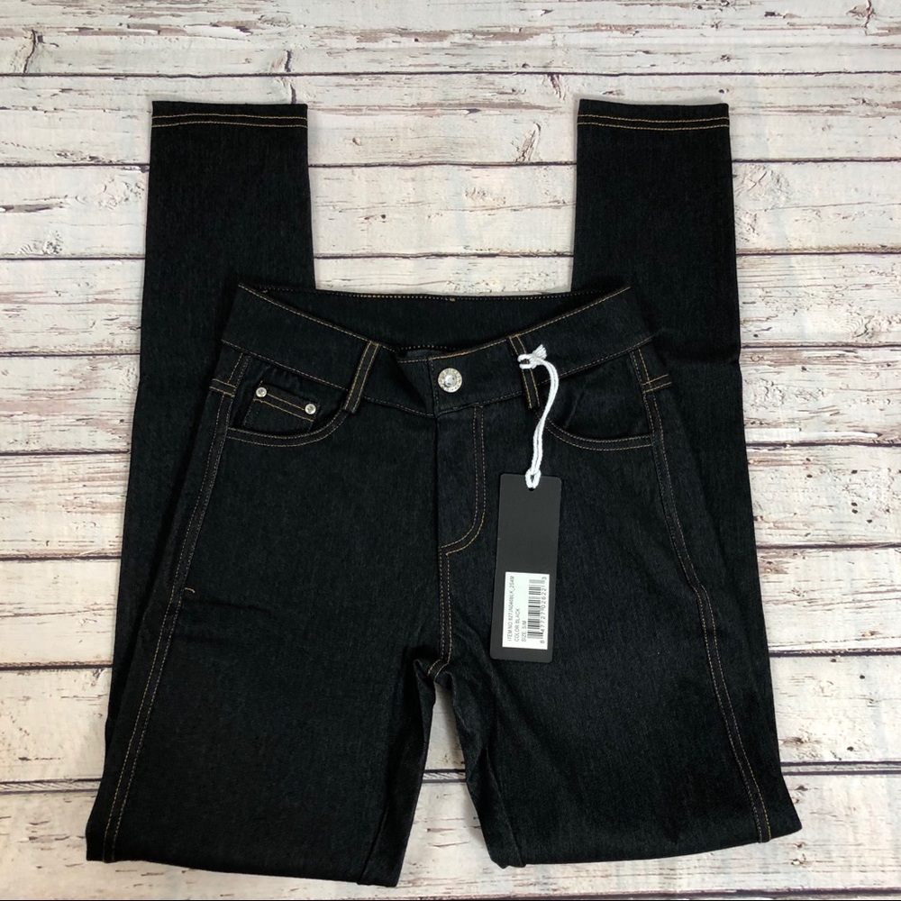 Black JEGGINGS with real front and back pockets - Picture 2 of 8